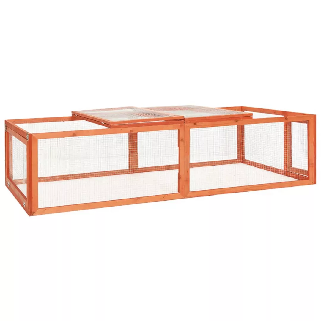 Kaninchenstall 183x90x46,5 Cm Massivholz Tanne günstig online kaufen