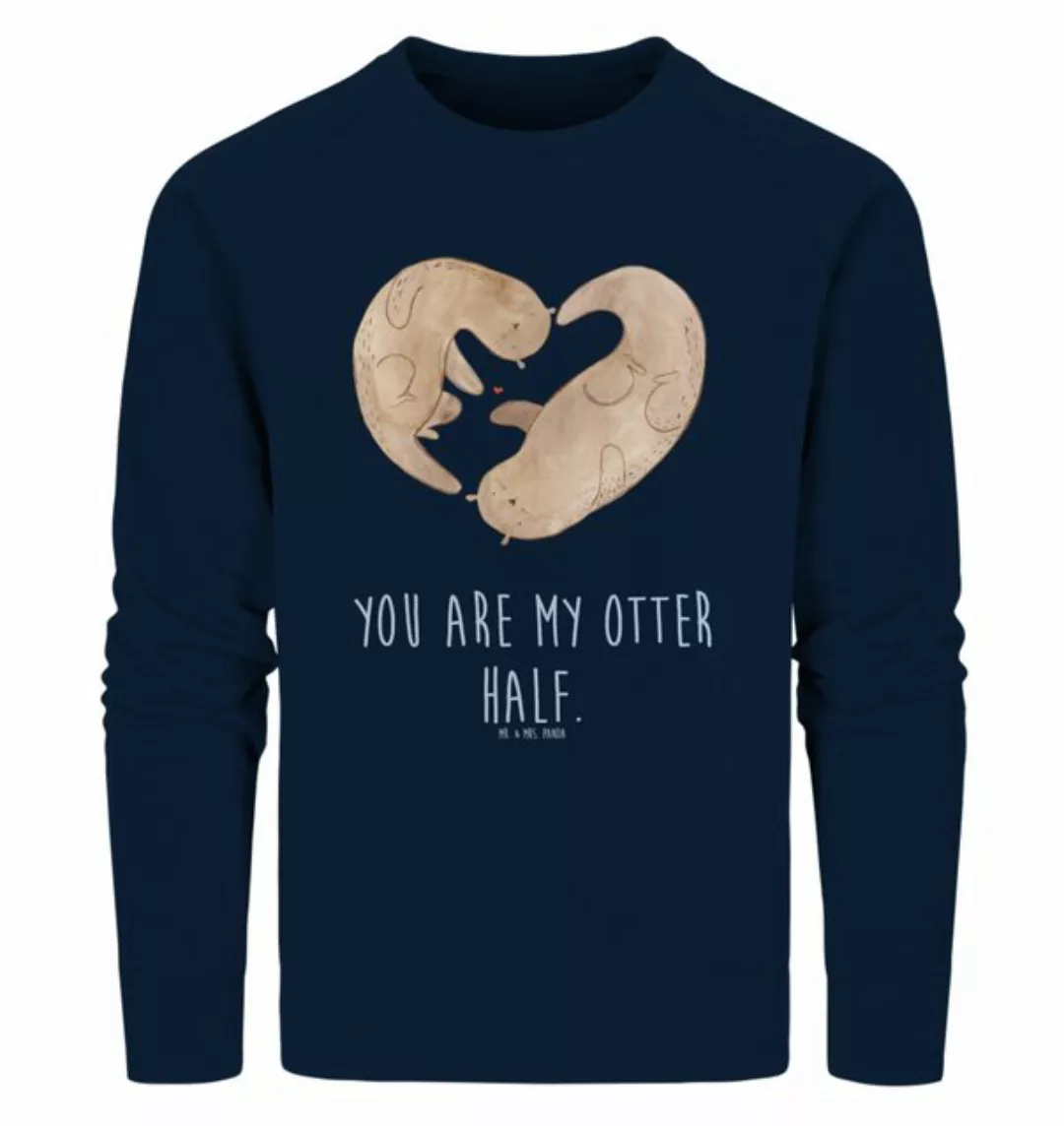 Mr. & Mrs. Panda Longpullover Größe M Otter Herz - French Navy - Geschenk, günstig online kaufen