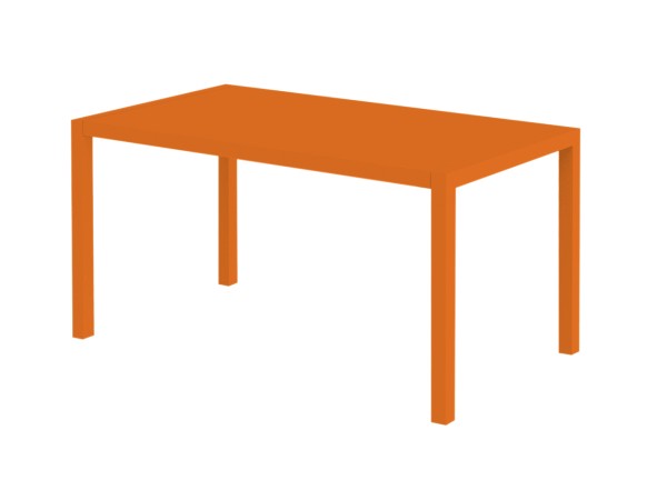 Outdoor Tisch140x80x75 cm orange günstig online kaufen