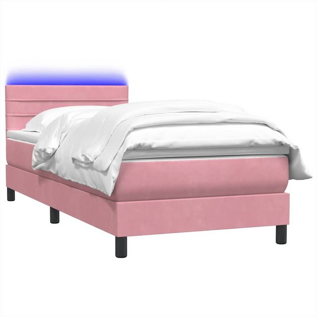 vidaXL Bett Boxspringbett mit Matratze Rosa 80x210 cm Samt günstig online kaufen