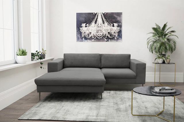 DOMO collection Ecksofa "Modica kompakt und elegant, Breite 244, L-Form", m günstig online kaufen