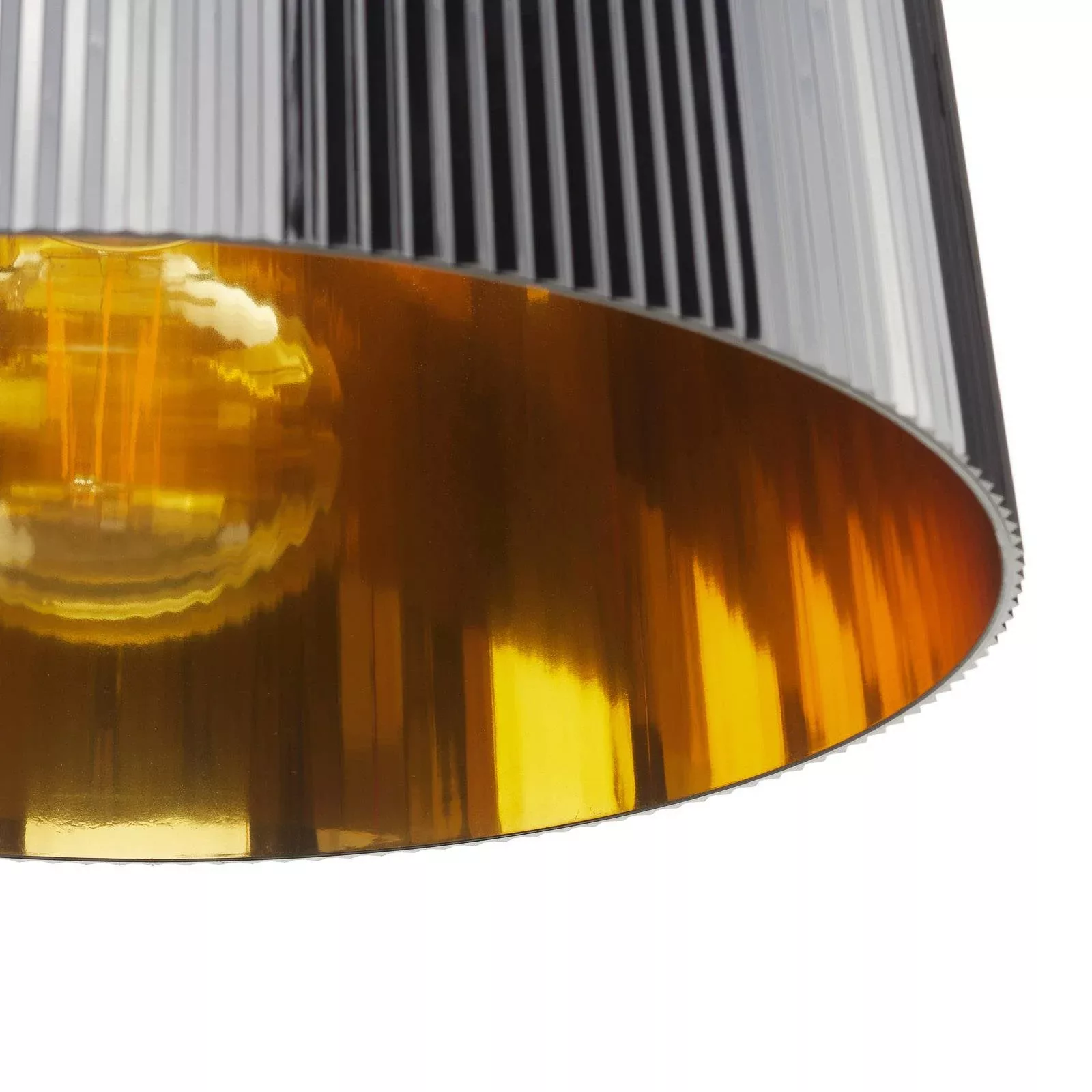 Kartell Gè - LED-Pendellampe, schwarz-golden günstig online kaufen