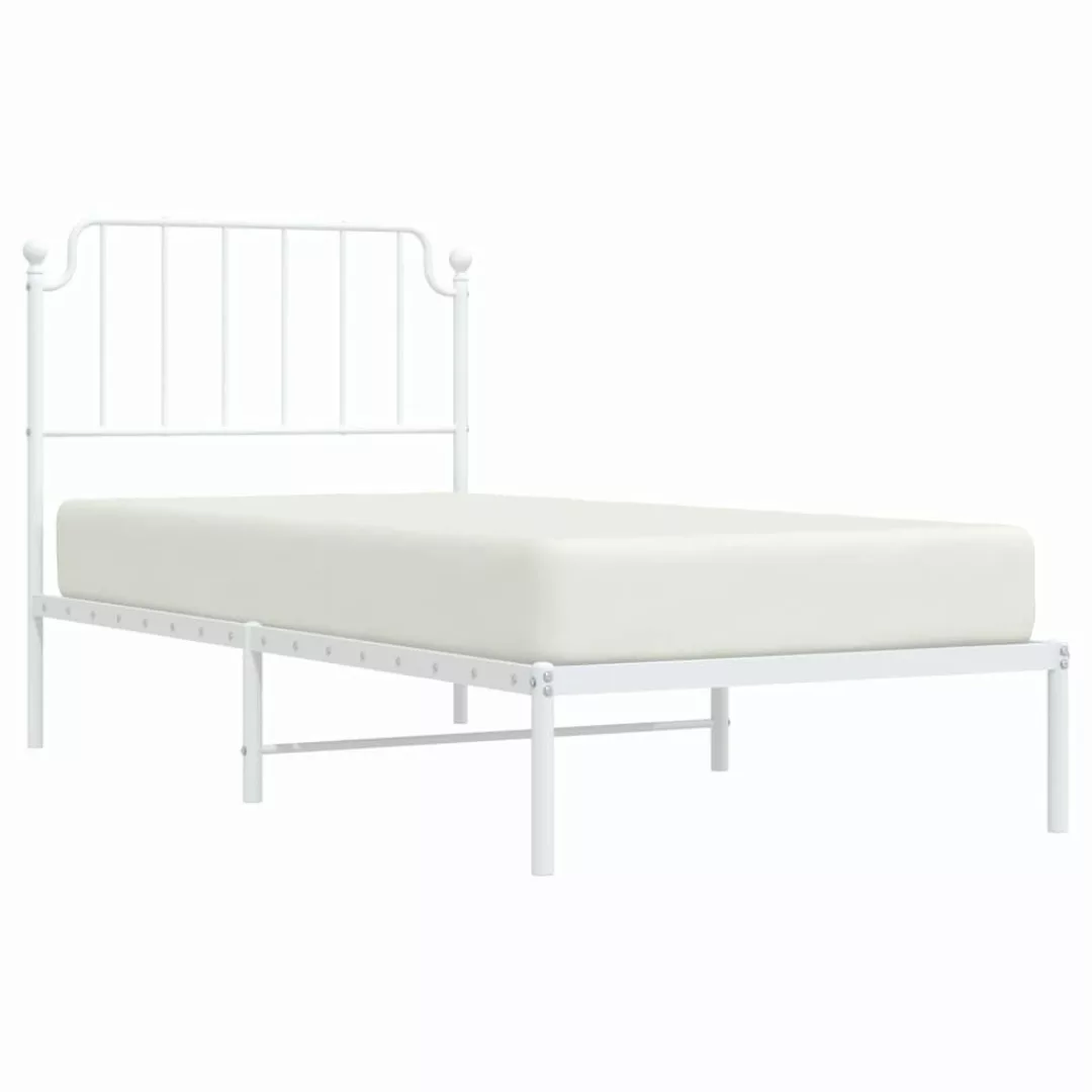 vidaXL Bett Bettgestell mit Kopfteil Metall günstig online kaufen