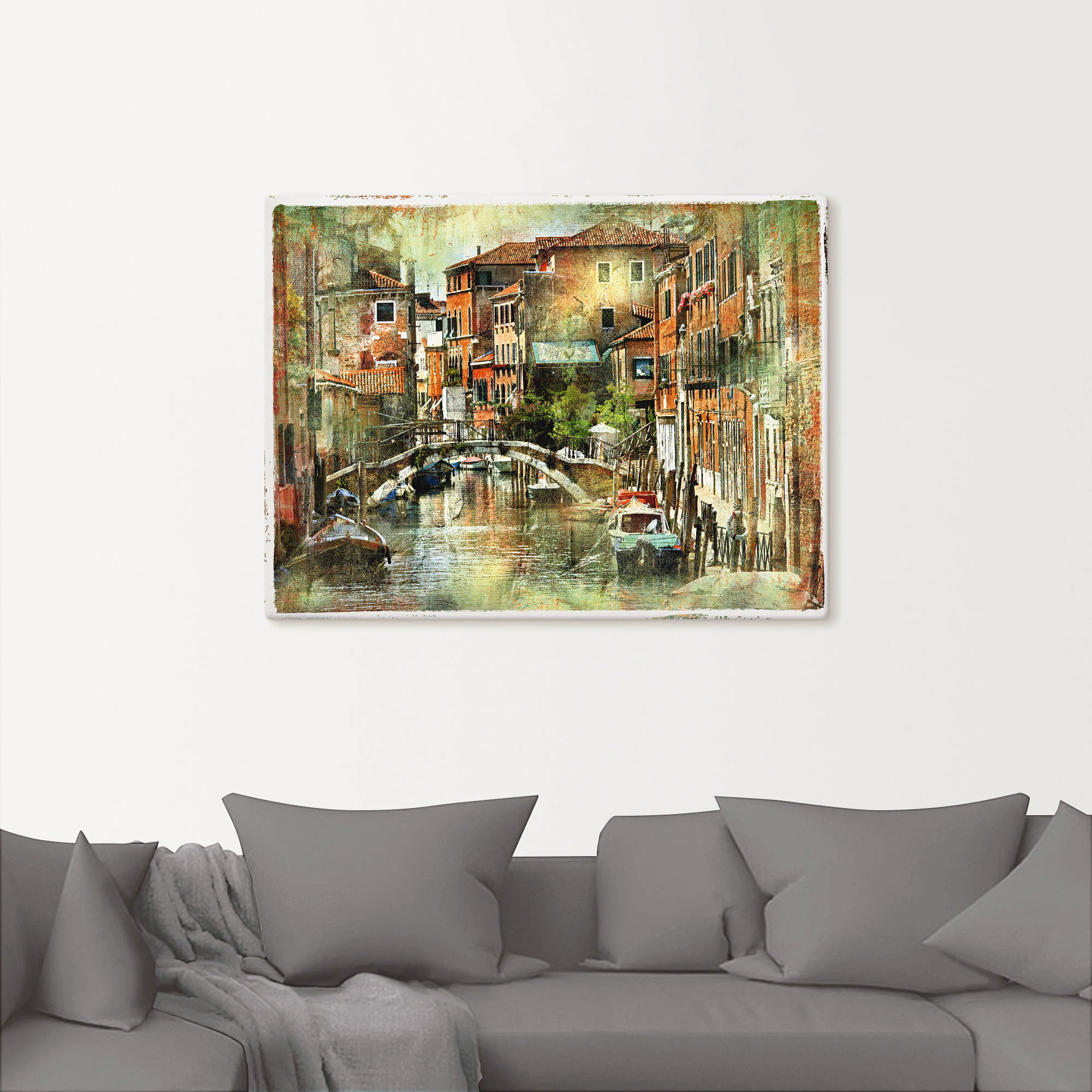 Artland Wandbild "Kanal in Venedig", Italien, (1 St.), als Leinwandbild, Po günstig online kaufen