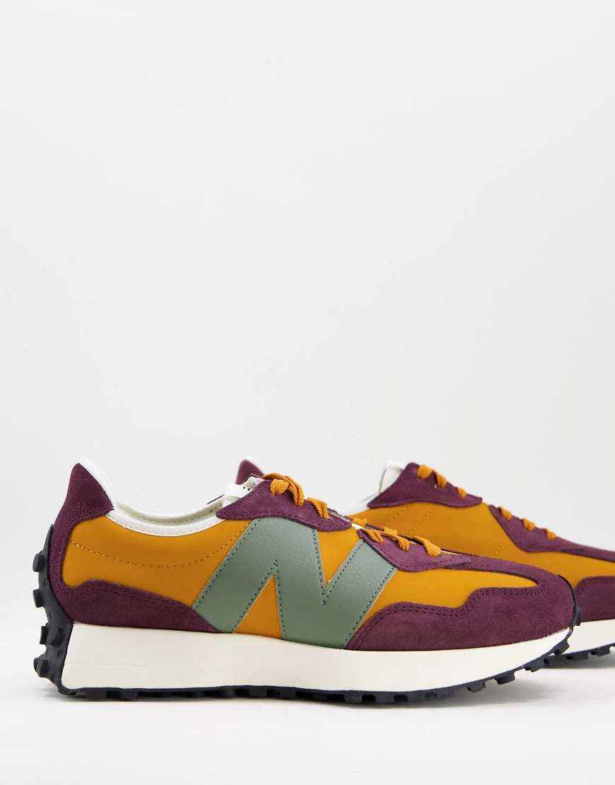 New Balance – 327 – Sneaker in Burgunderrot und dunklem Orange günstig online kaufen