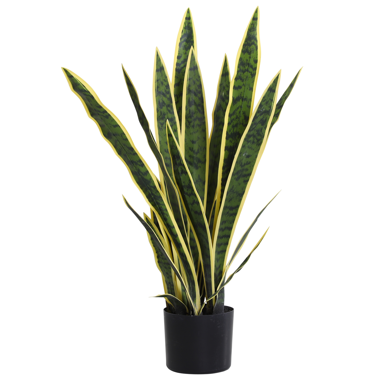 Outsunny Künstliche Sanseveria im Topf, Pflanze für Innen- und Außenbereich günstig online kaufen