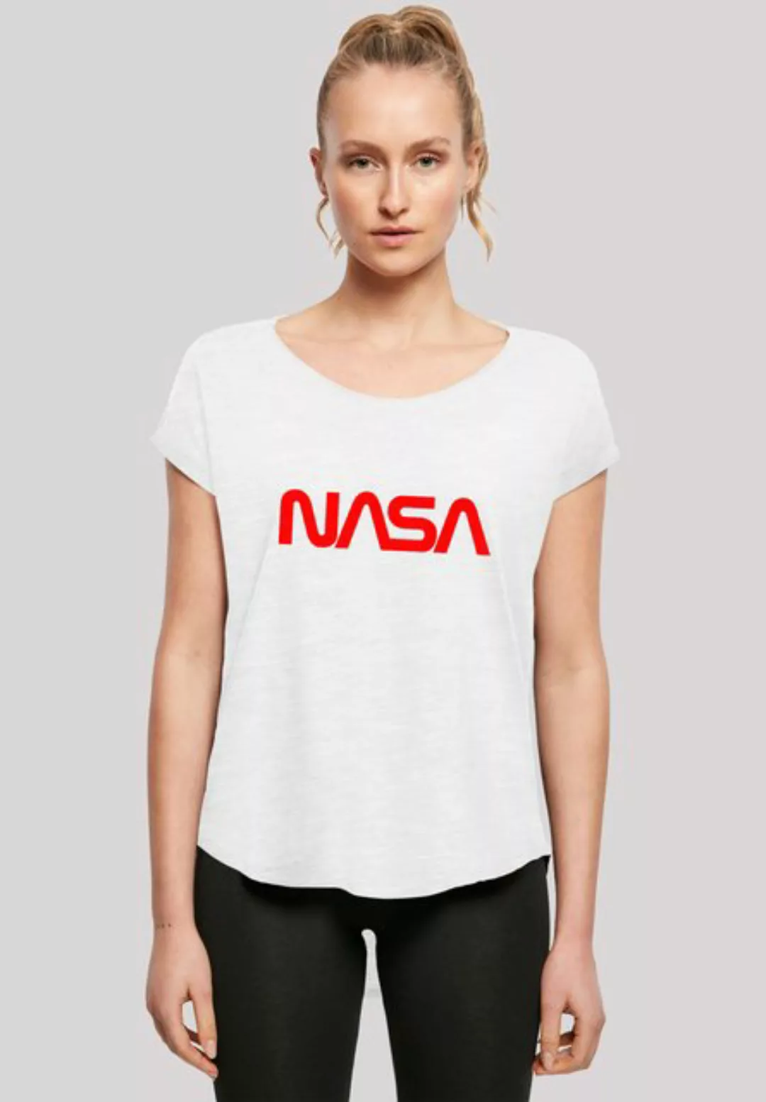 F4NT4STIC T-Shirt Long Cut T-Shirt NASA Modern Logo White Damen,Premium Mer günstig online kaufen