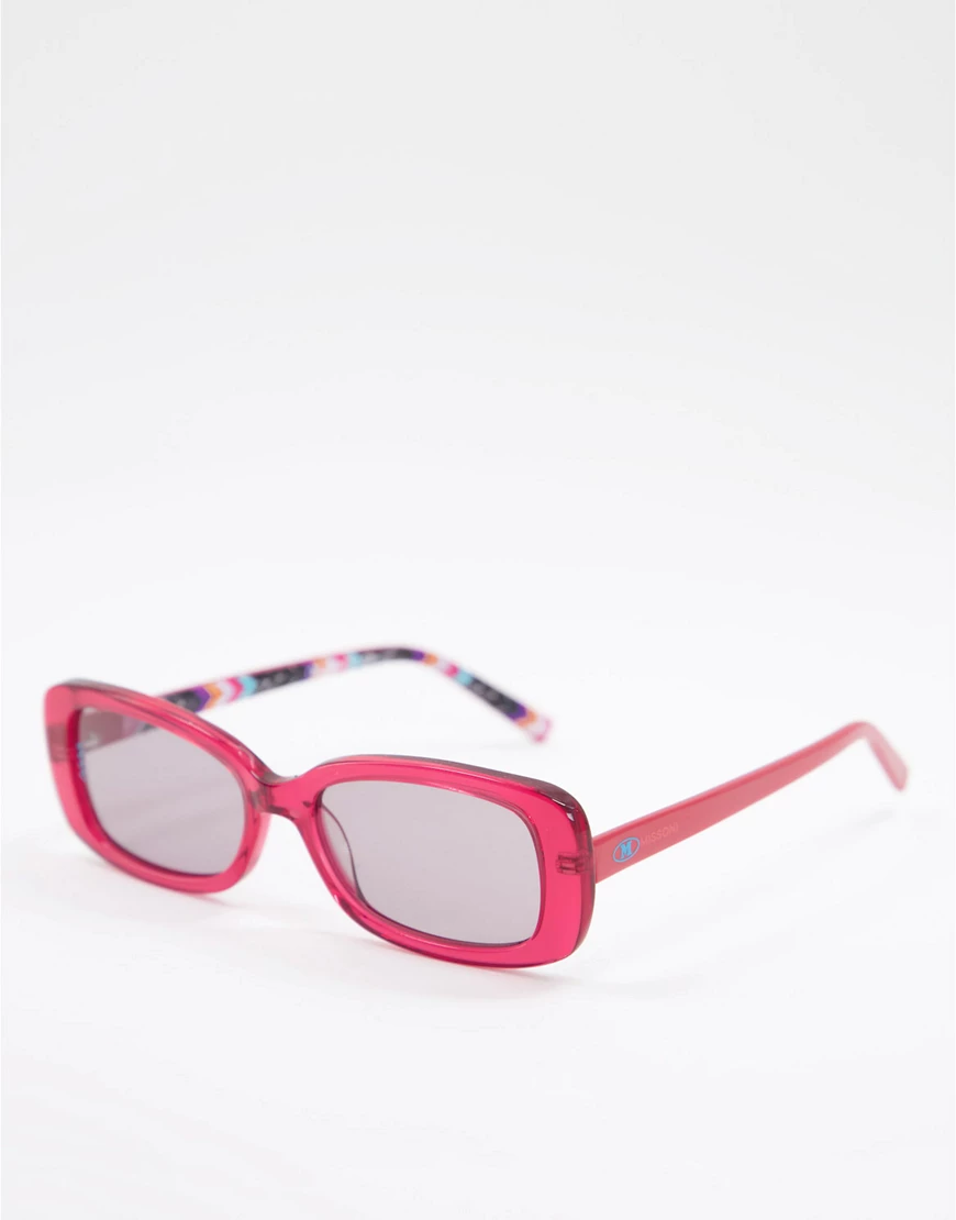 M Missoni – Sonnenbrille mit eckigen Gläsern-Rot günstig online kaufen