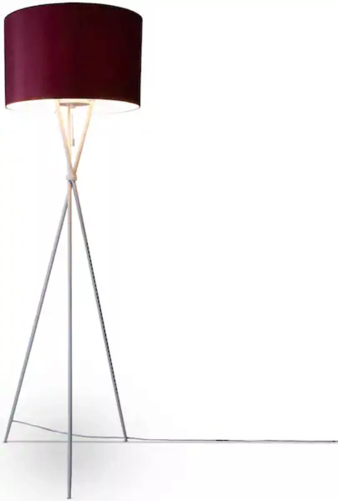 Paco Home Stehlampe »Kate uni Color«, Wohnzimmer Dreibein Standleuchte Velo günstig online kaufen