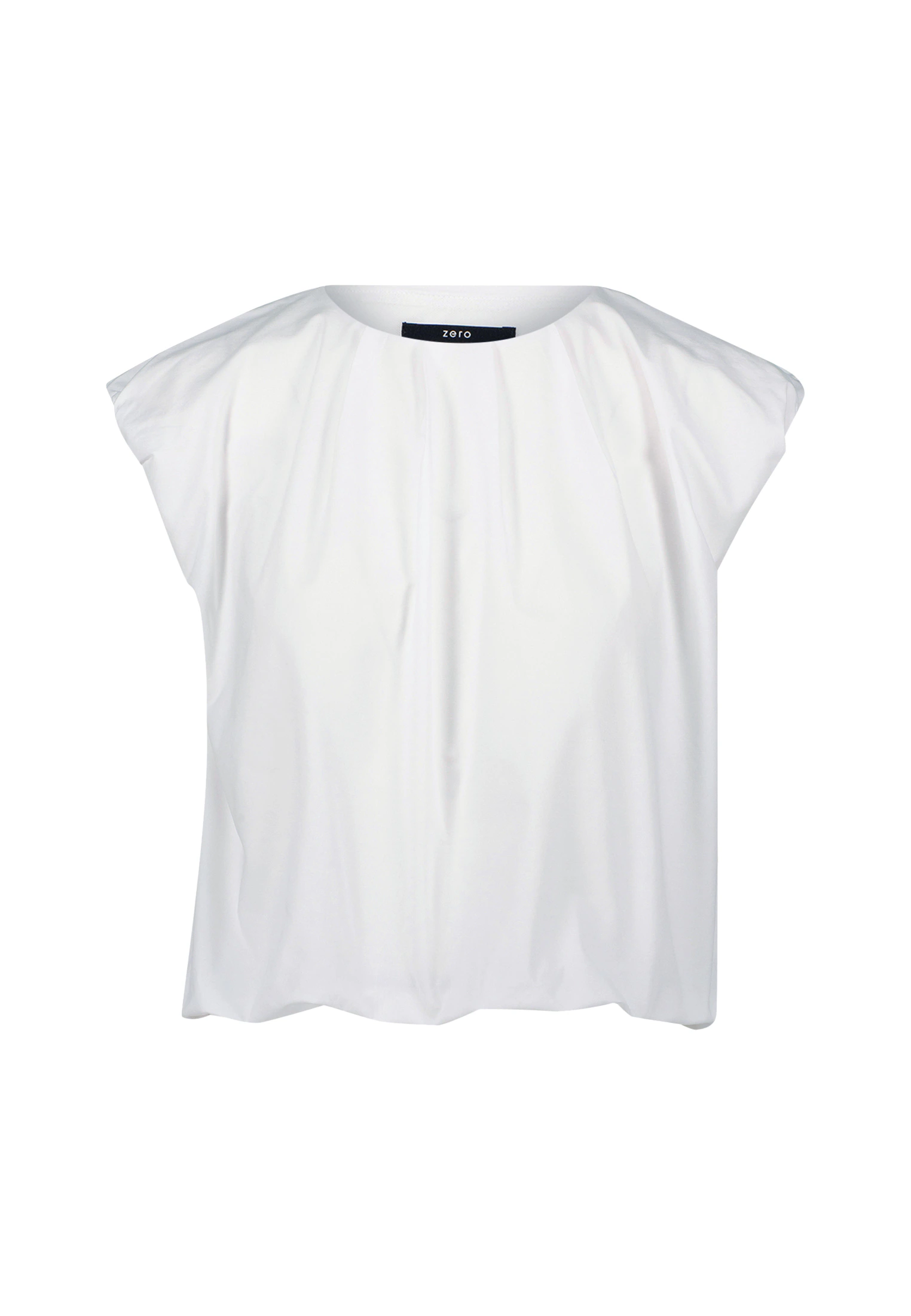 Zero T-Shirt "zero Damen Shirt mit gerafften Ärmeln", (1 tlg.), drapiert /g günstig online kaufen