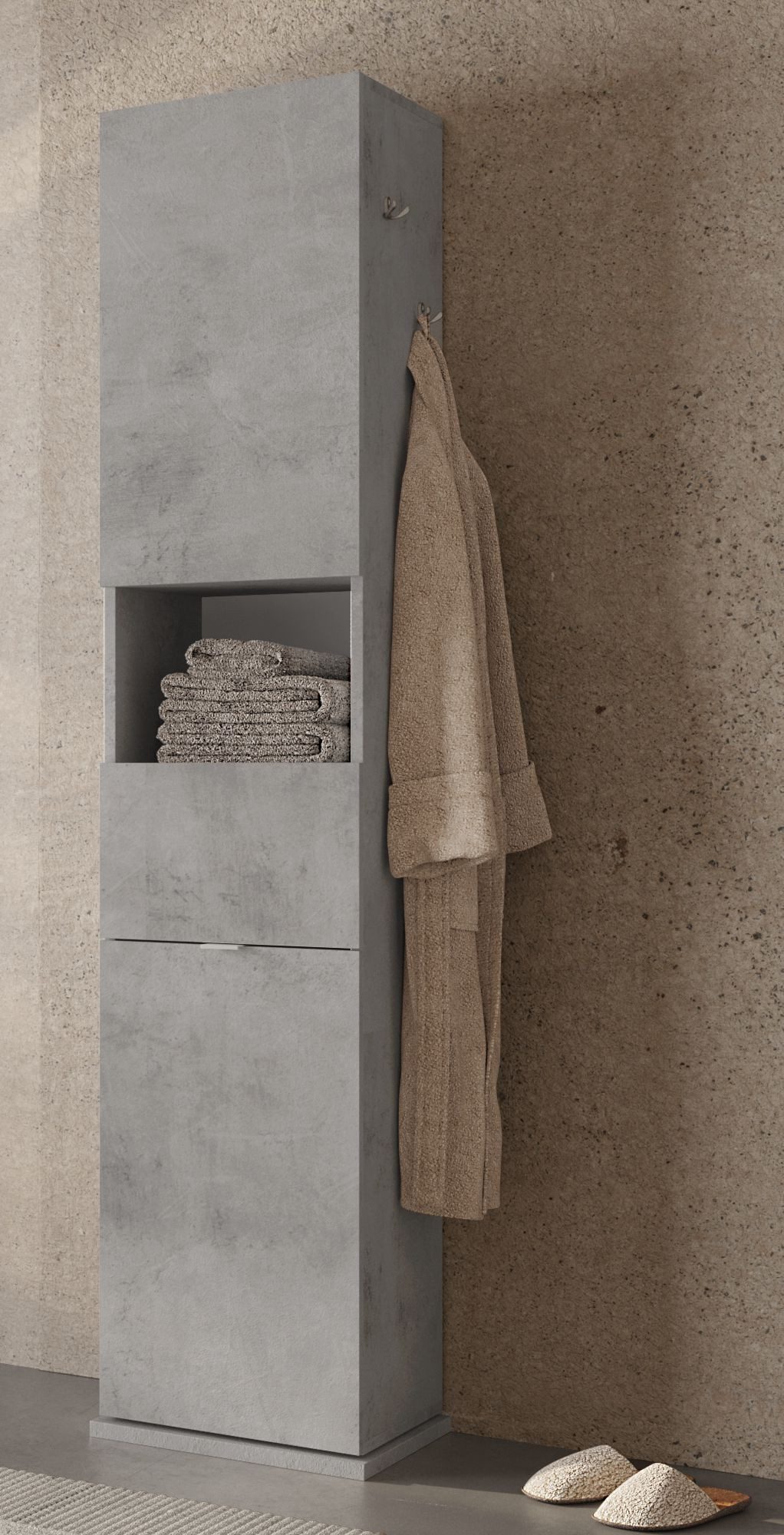 welltime Hochschrank "Hamburg Höhe 185 cm, Breite 35/37 cm, Badschrank dreh günstig online kaufen