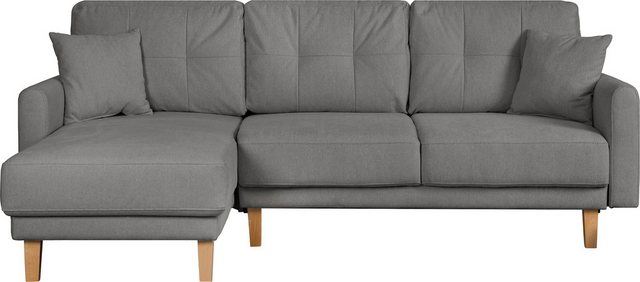 Home affaire Ecksofa "Triplo, Zierkissen, Schlaffunktion, B/T/H: 234/164/89 günstig online kaufen