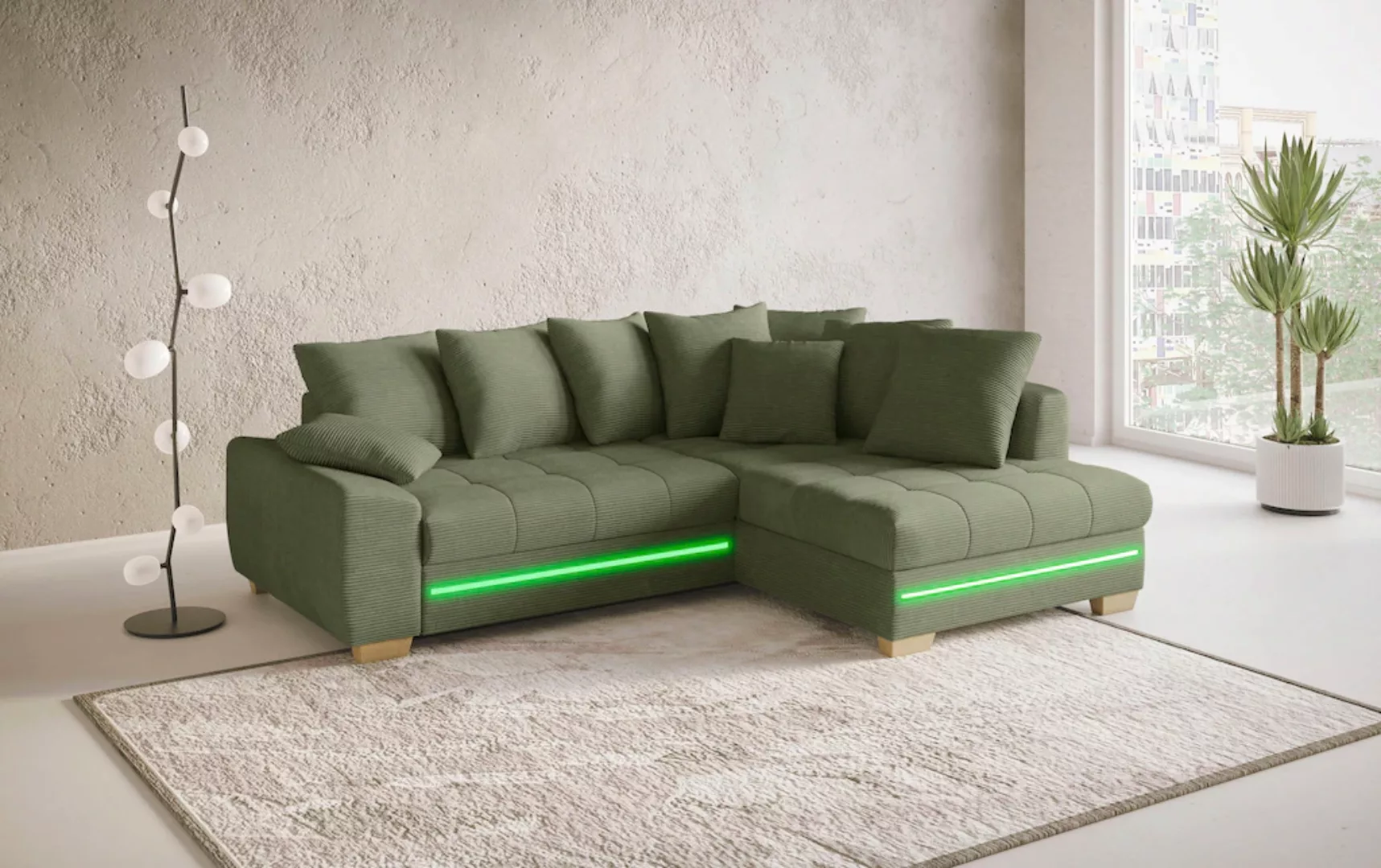 Mr. Couch Ecksofa "Nikita II, L-Form", mit RGB-LED Beleuchtung, wahlweise m günstig online kaufen