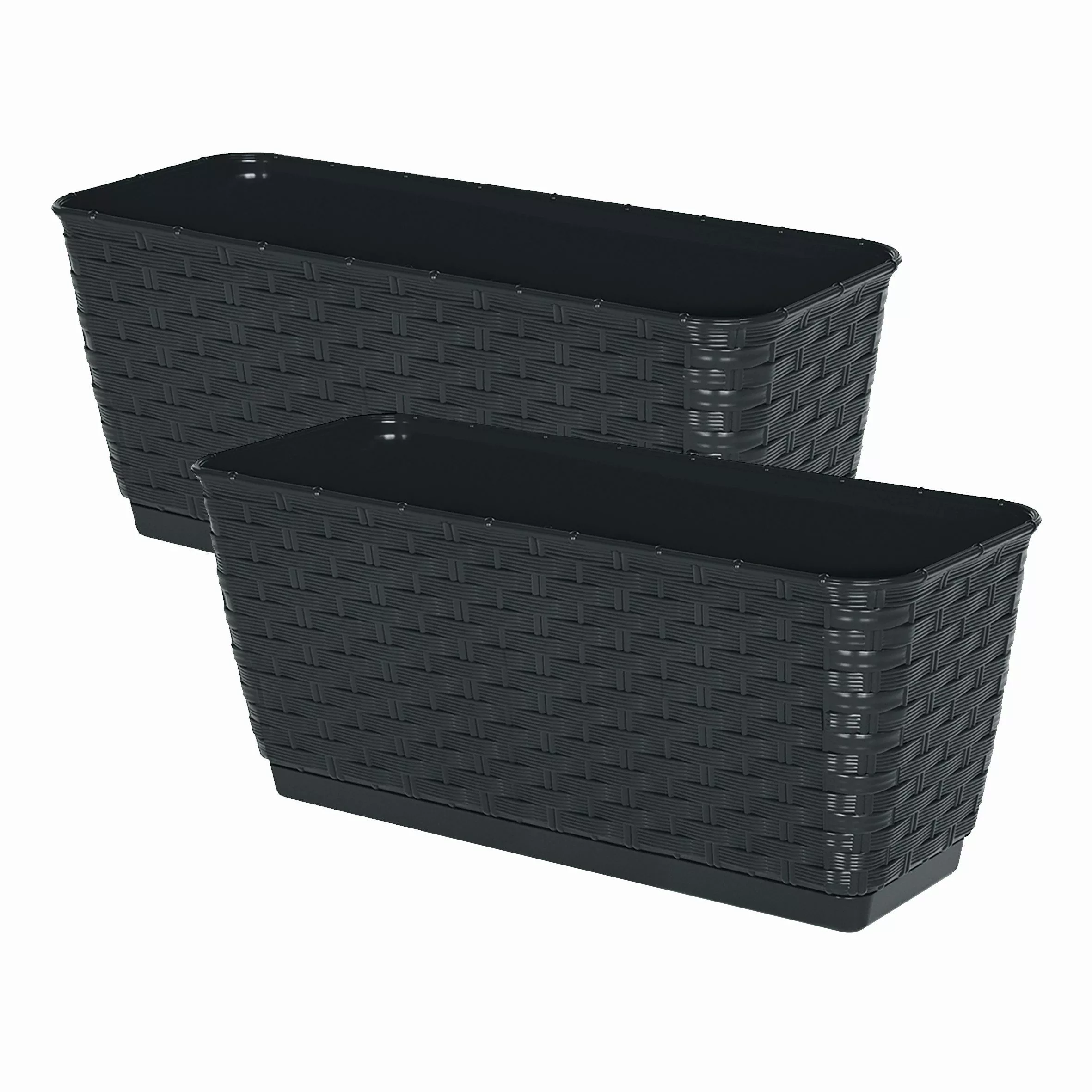 Spetebo Blumenkasten Balkon Blumenkasten mit Halterung günstig online kaufen