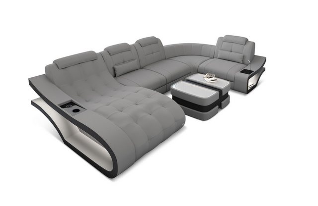 Sofa Dreams Wohnlandschaft Polster Stoffsofa Couch Elegante M - U Form Stof günstig online kaufen