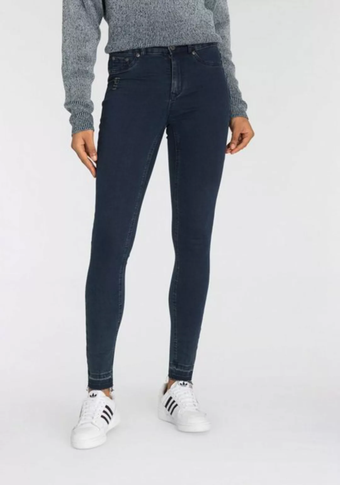 Arizona Skinny-fit-Jeans Ultra Stretch High Waist mit offenem Saum günstig online kaufen