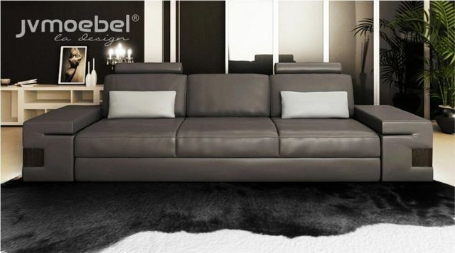 JVmoebel Sofa Großes graues Sofas Couchen Textil 3 Sitzplatz Polser Sitz Dr günstig online kaufen