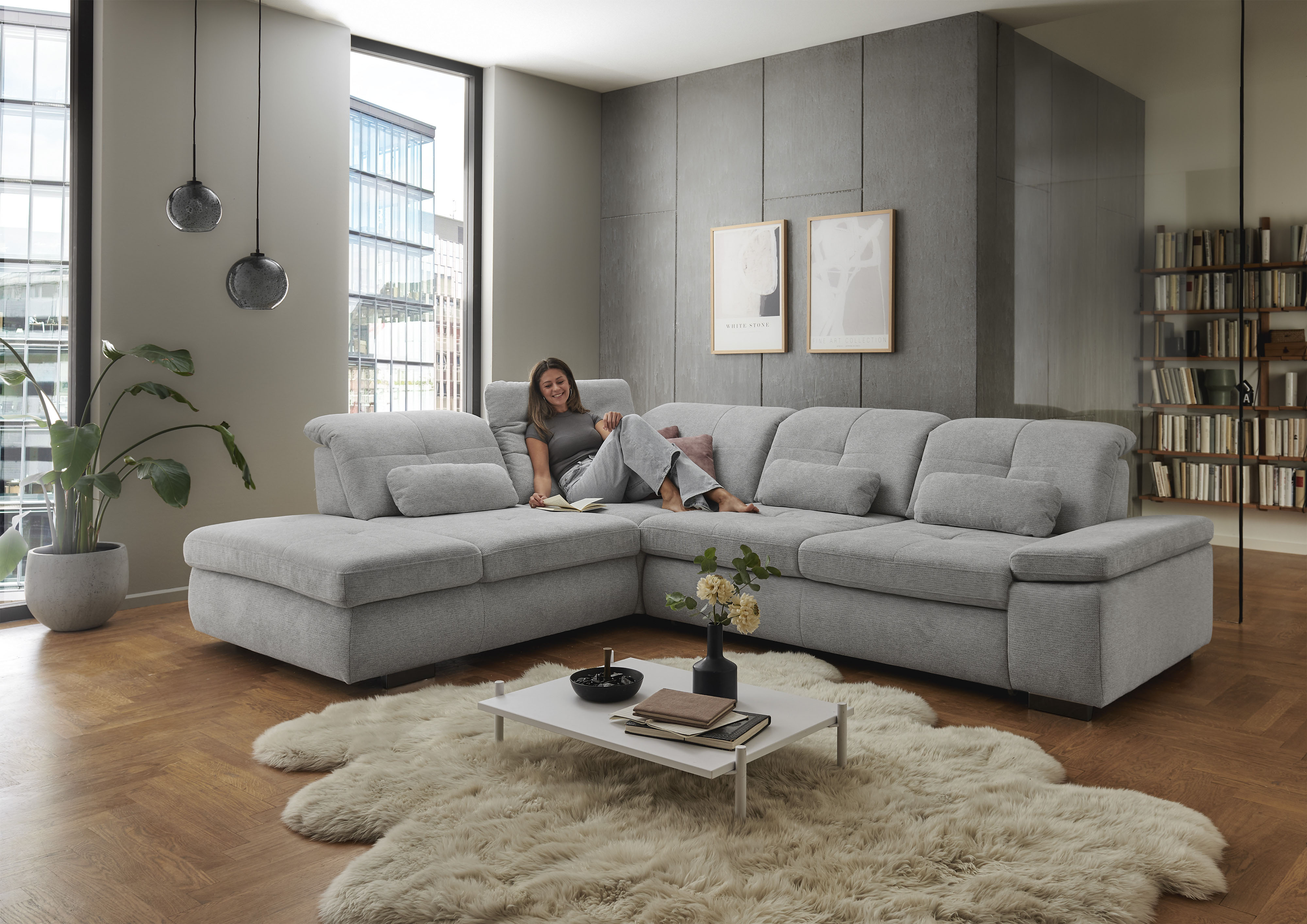 Die PlanBar Ecksofa "MP-IN16012 L-Form mit Federkern-Polsterung", inkl. Sit günstig online kaufen