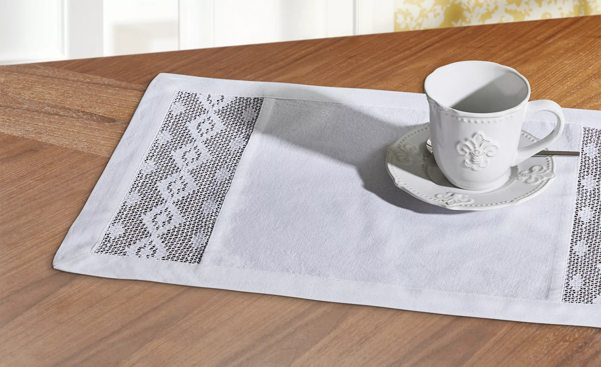 LAVIDA Platzset - weiß - 100% Baumwolle - 30 cm - Sconto günstig online kaufen