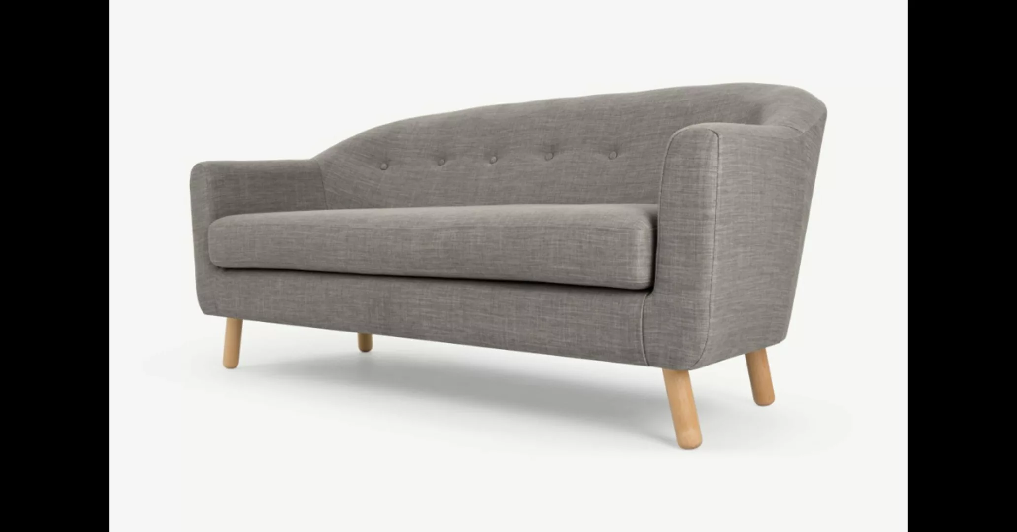 Lottie 3-Sitzer Sofa, Kalkgrau - MADE.com günstig online kaufen