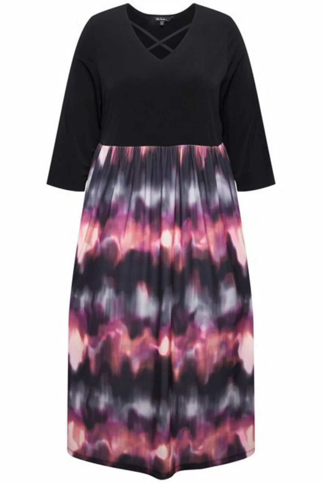 Ulla Popken Sommerkleid Jerseykleid A-Linie Alloverprint günstig online kaufen