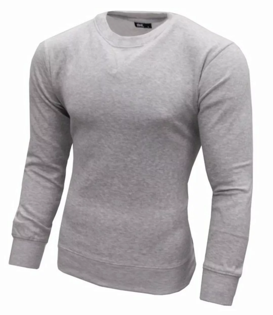RMK Rundhalspullover Herren Pullover Langarmshirt Basic Uni Sweatshirt Pull günstig online kaufen