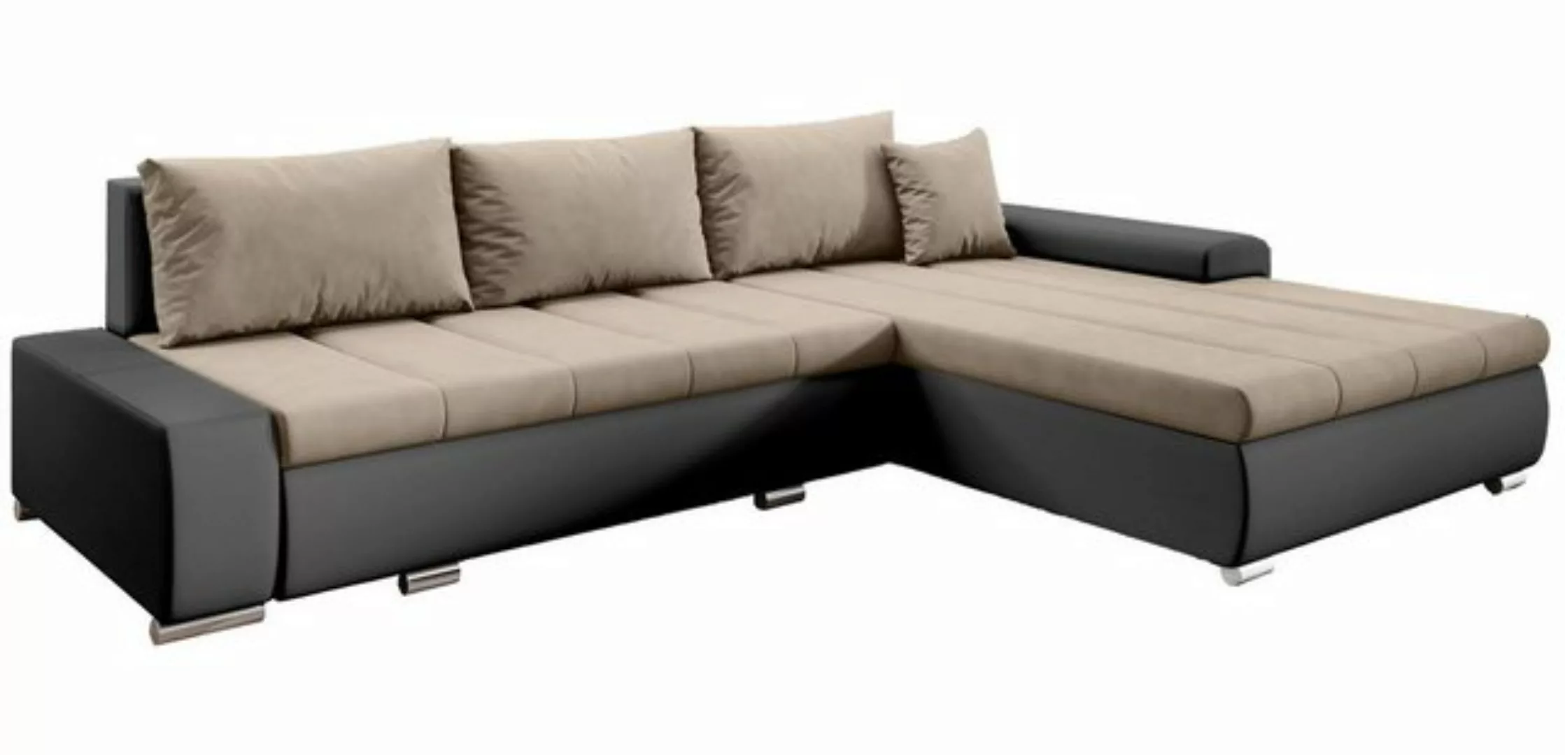 Furnix Ecksofa TOMMASO Sofa mit Schlaffunktion Bettkasten Kissen L-Couch, B günstig online kaufen