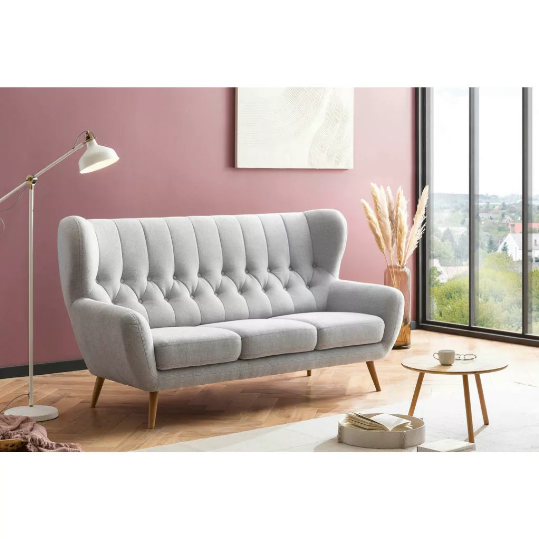 Sofa Falun hellgrau B/H/T: ca. 187x101x95 cm günstig online kaufen