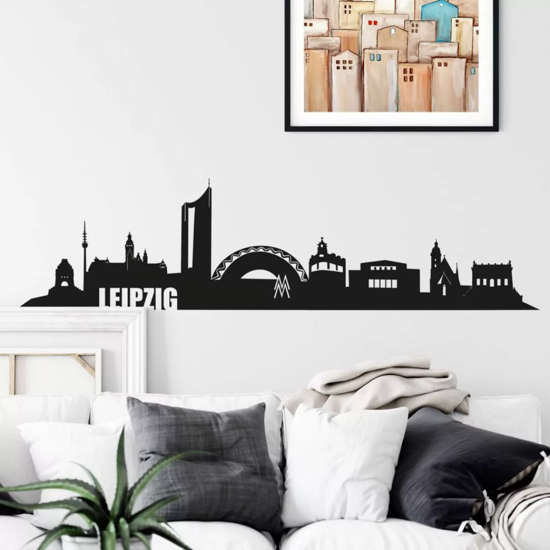 Wall-Art Wandtattoo "XXL Stadt Skyline Leipzig 120cm", (1 St.), selbstklebe günstig online kaufen