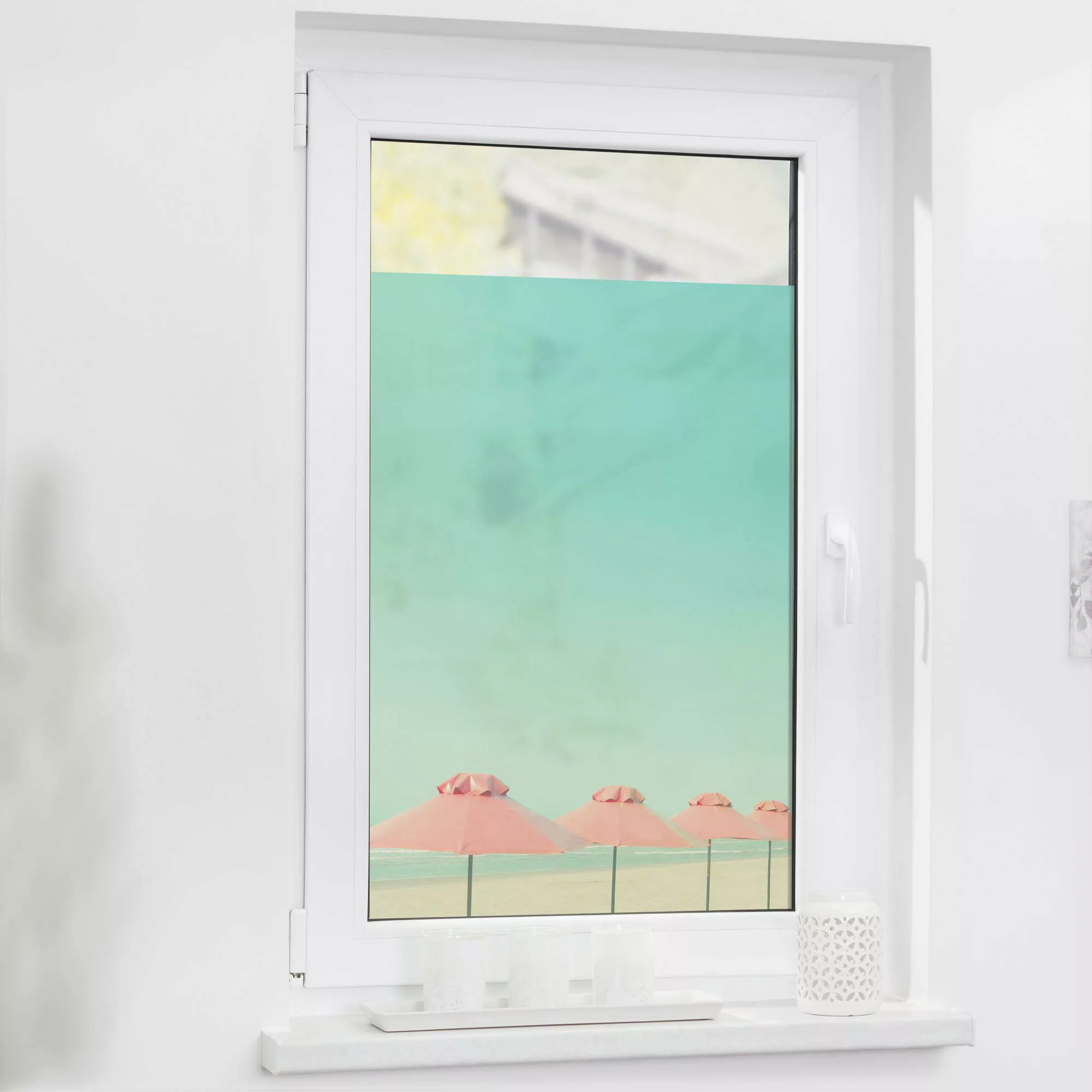 LICHTBLICK ORIGINAL Fensterfolie "Sonnenschirme", 1 St., blickdicht, strukt günstig online kaufen