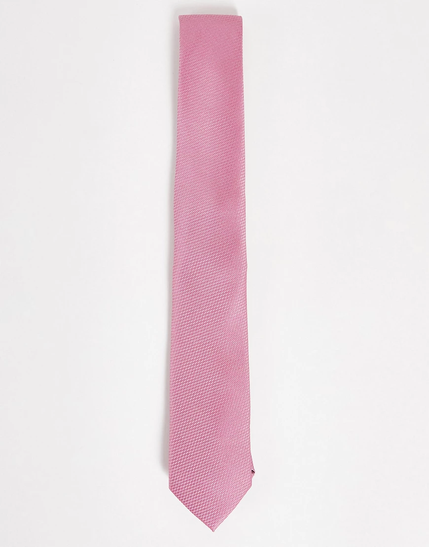 ASOS DESIGN – Strukturierte Krawatte in Rosa günstig online kaufen