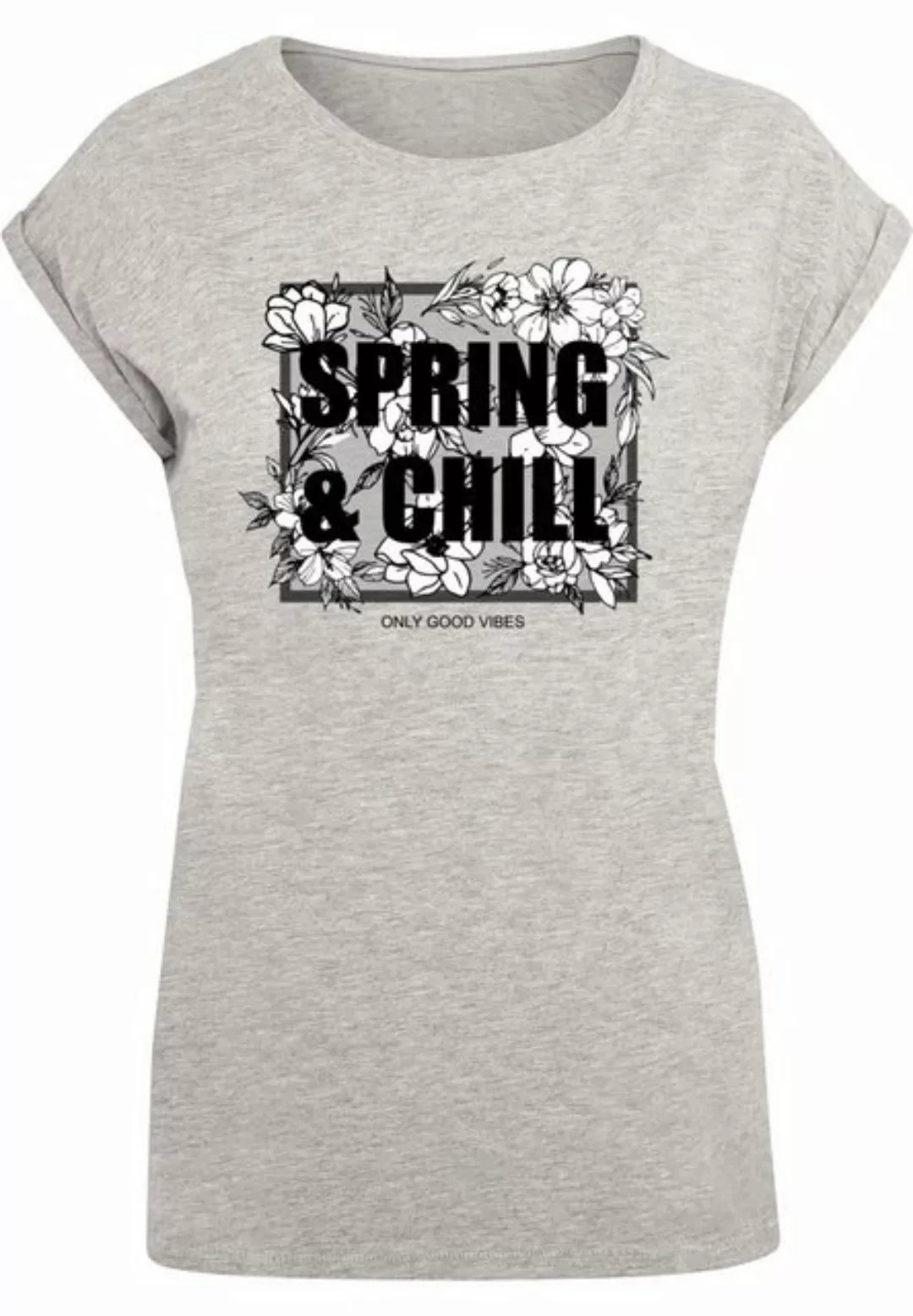 Merchcode T-Shirt Merchcode Damen Ladies Spring And Chill Extended Shoulder günstig online kaufen