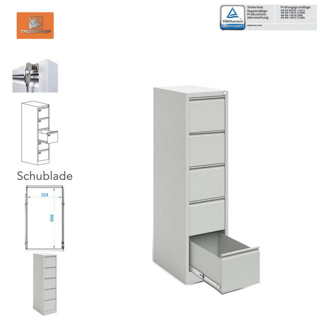 TRIZERATOP Hängeregisterschrank Aktenschrank Karteischrank 415x63x1568 cm 4 günstig online kaufen