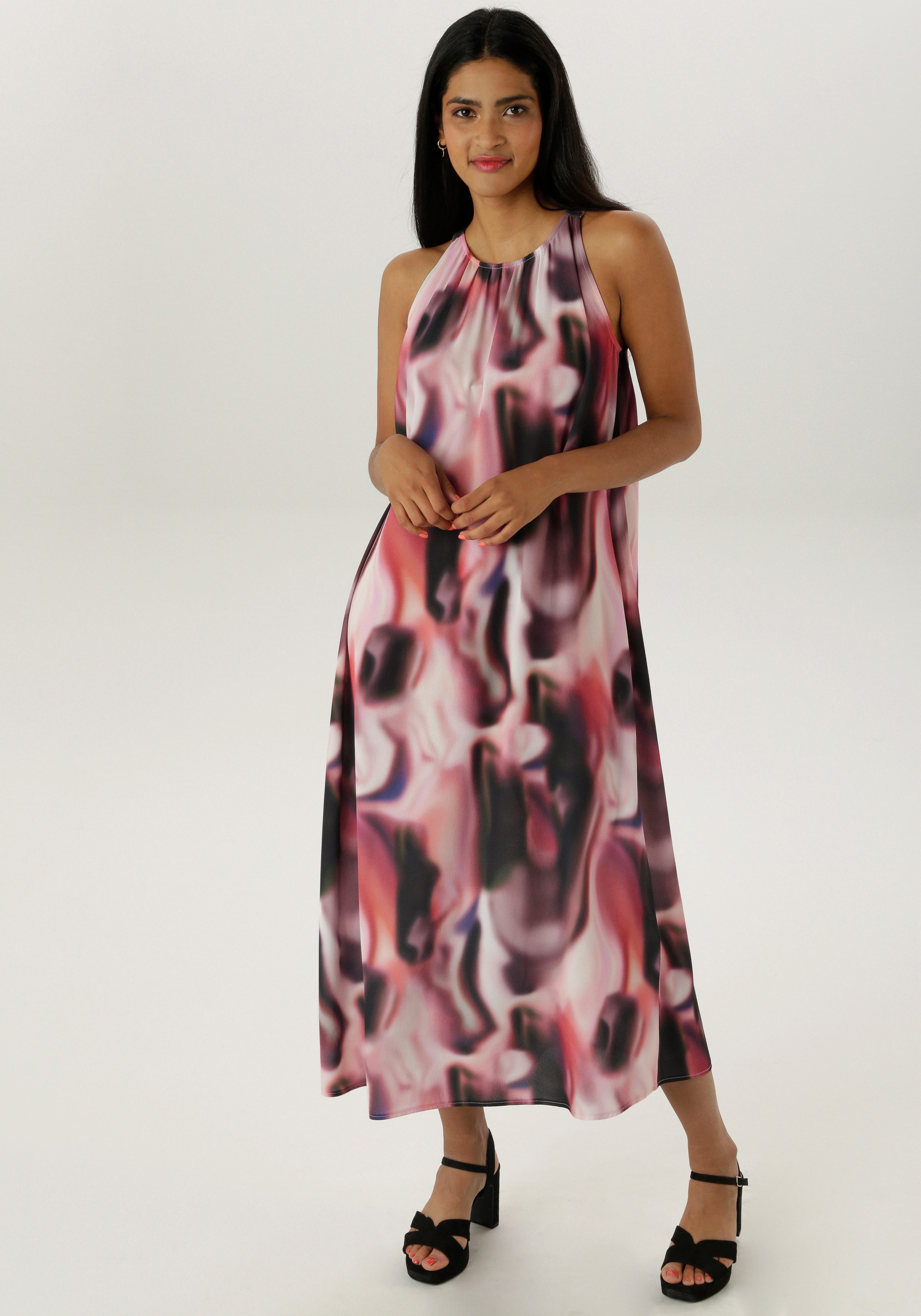Aniston SELECTED Sommerkleid, in A-Linie und im farbharmonischen Druck günstig online kaufen