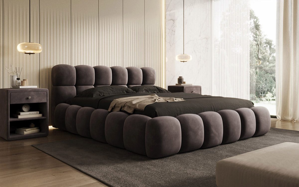 Luxusbetten24 Polsterbett Designer Polsterbett Boston Samt, günstig online kaufen