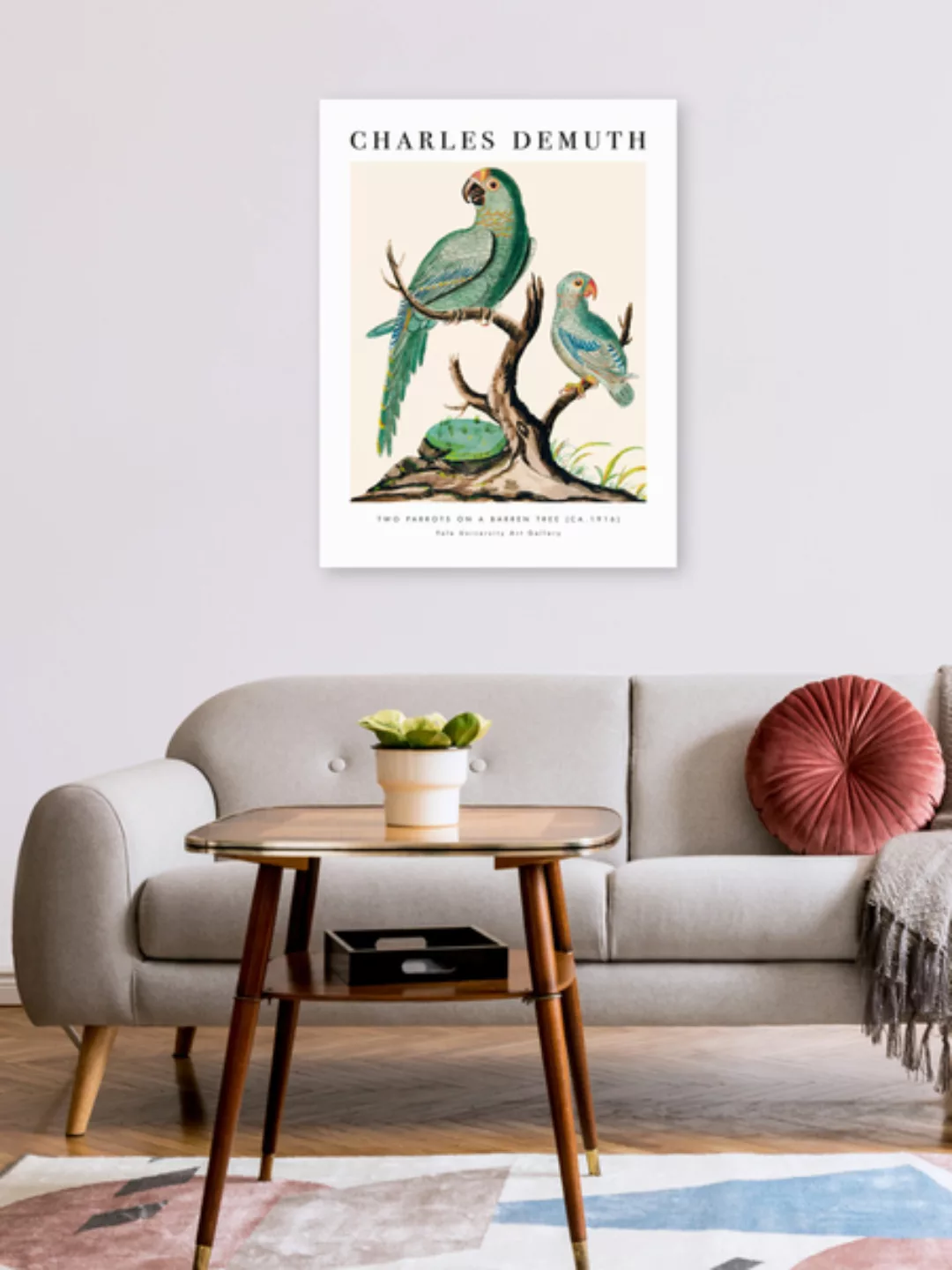 Poster / Leinwandbild - Charles Demuth: Two Parrots On a Barren Tree günstig online kaufen