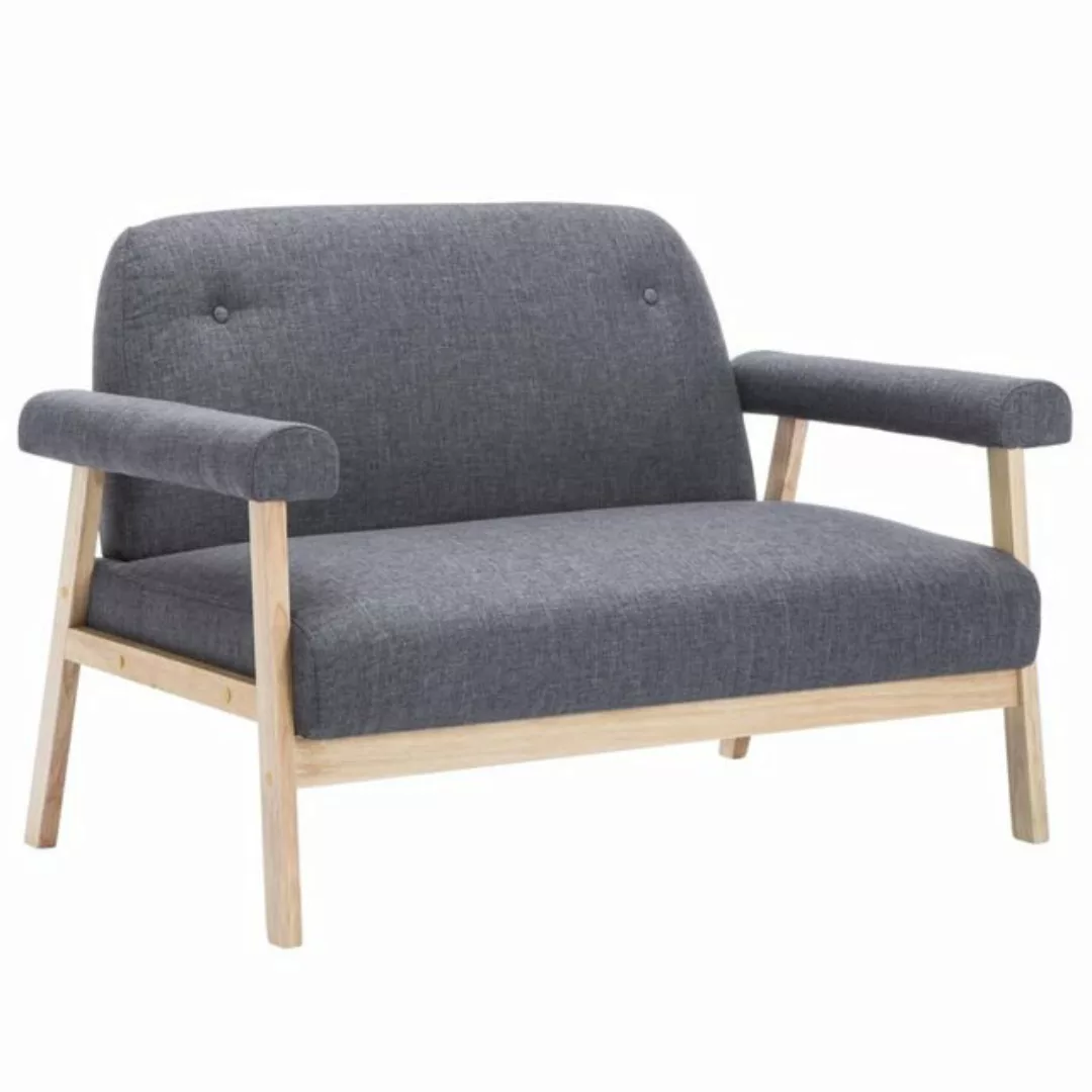 vidaXL Sofa, 2-Sitzer-Sofa Stoff Dunkelgrau günstig online kaufen