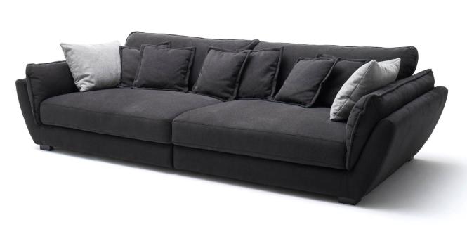 XXL Sofa Boxspringsofa Schwarz 306 cm PEACE günstig online kaufen