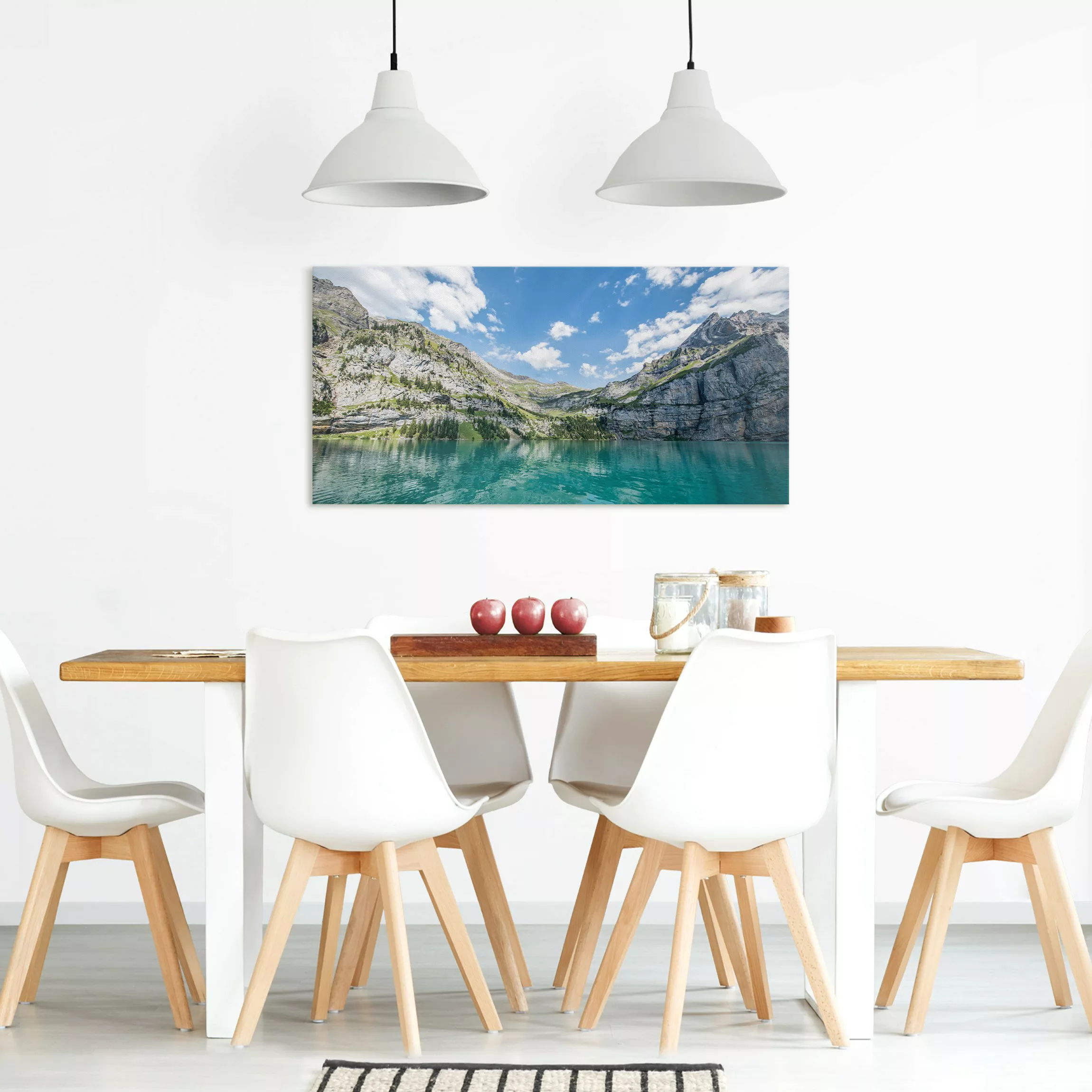 Leinwandbild Traumhafter Bergsee günstig online kaufen