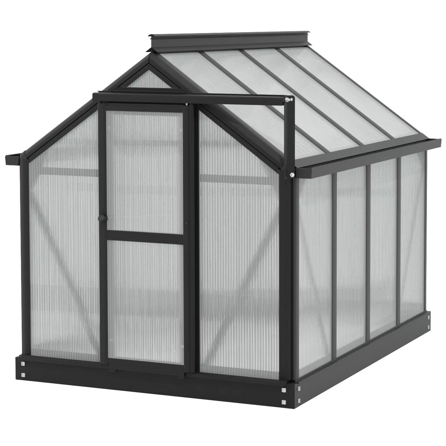 Vitavia Minigewächshaus Merlin HKP 4 mm Schwarz 87,2 cm x 120 cm x 106,5 cm günstig online kaufen