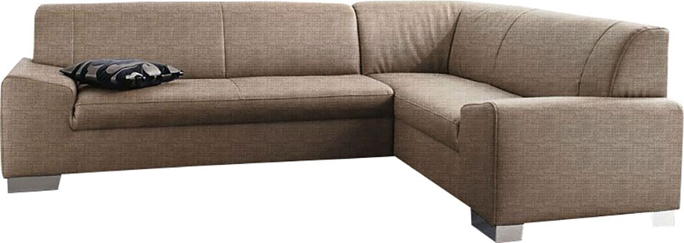 DOMO collection Ecksofa »Alisson, zeitlose Optik, flache Armlehnen, L-Form« günstig online kaufen