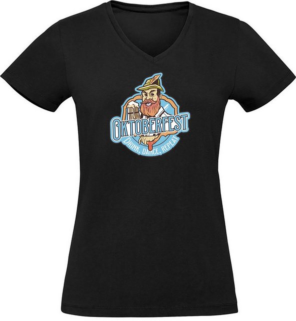 MyDesign24 T-Shirt Damen Oktoberfest T-Shirt - Oktoberfest Drink, Dance, Re günstig online kaufen