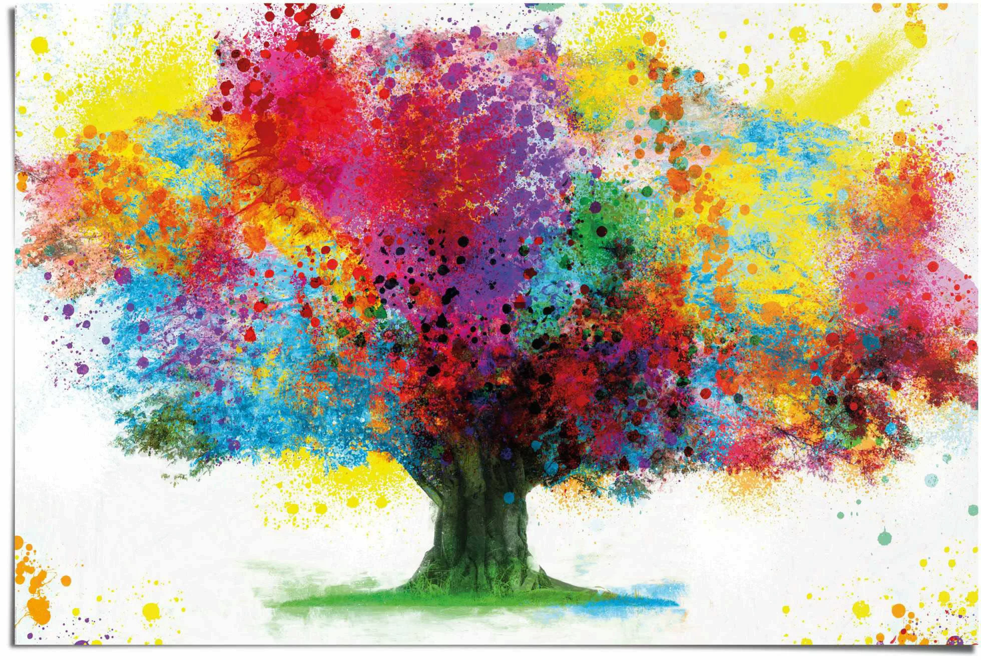 Reinders Poster "Farbkleckse Baum", (1 St.) günstig online kaufen