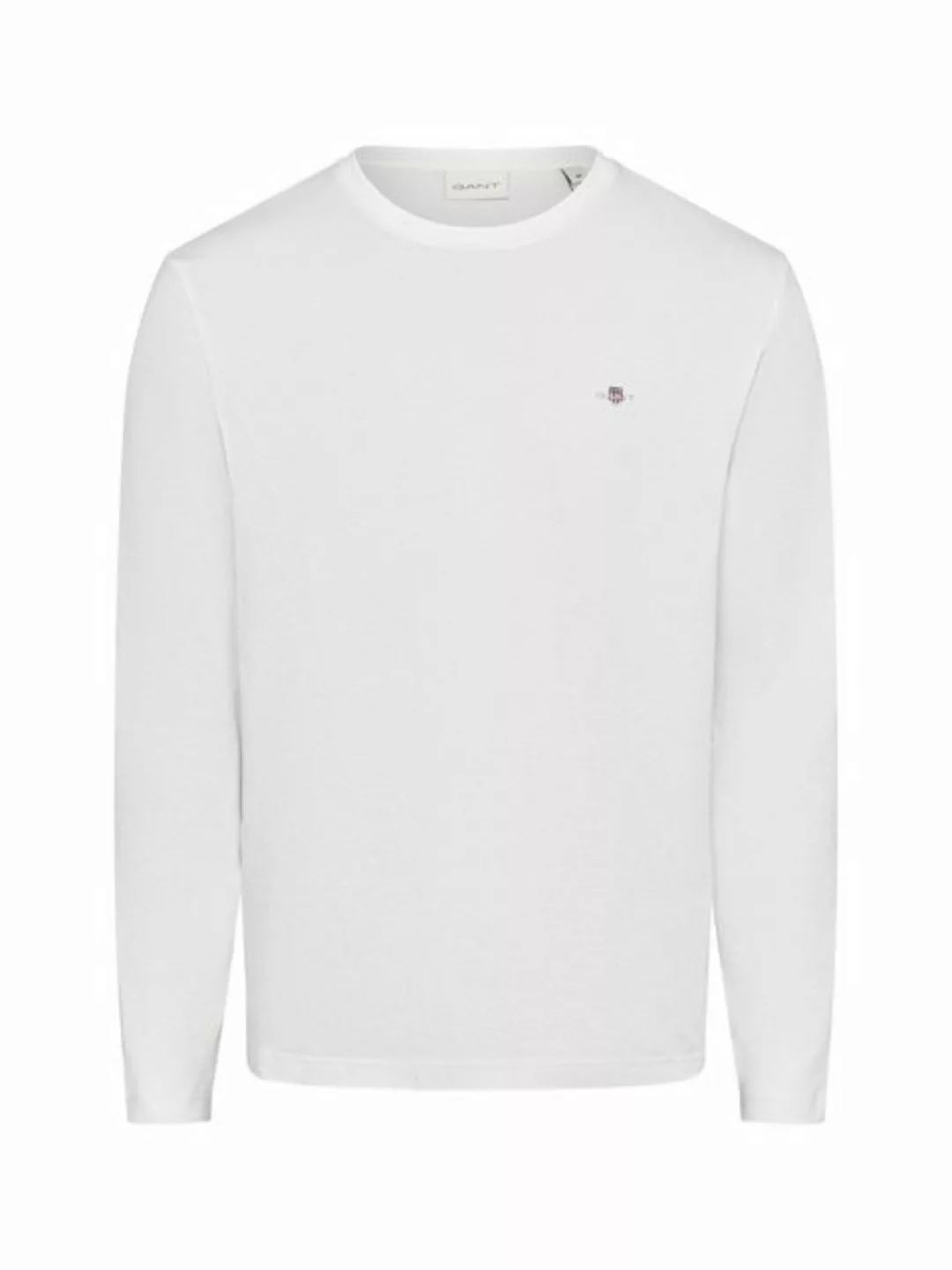 Gant Langarmshirt REG SHIELD LS T-SHIRT mit Logostickerei auf der Brust günstig online kaufen