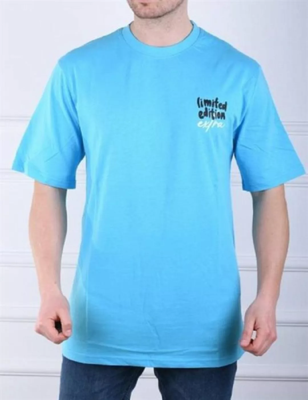 Megaman Jeans T-Shirt Oversize Herren T-Shirt Basic Long Tee Designer Somme günstig online kaufen