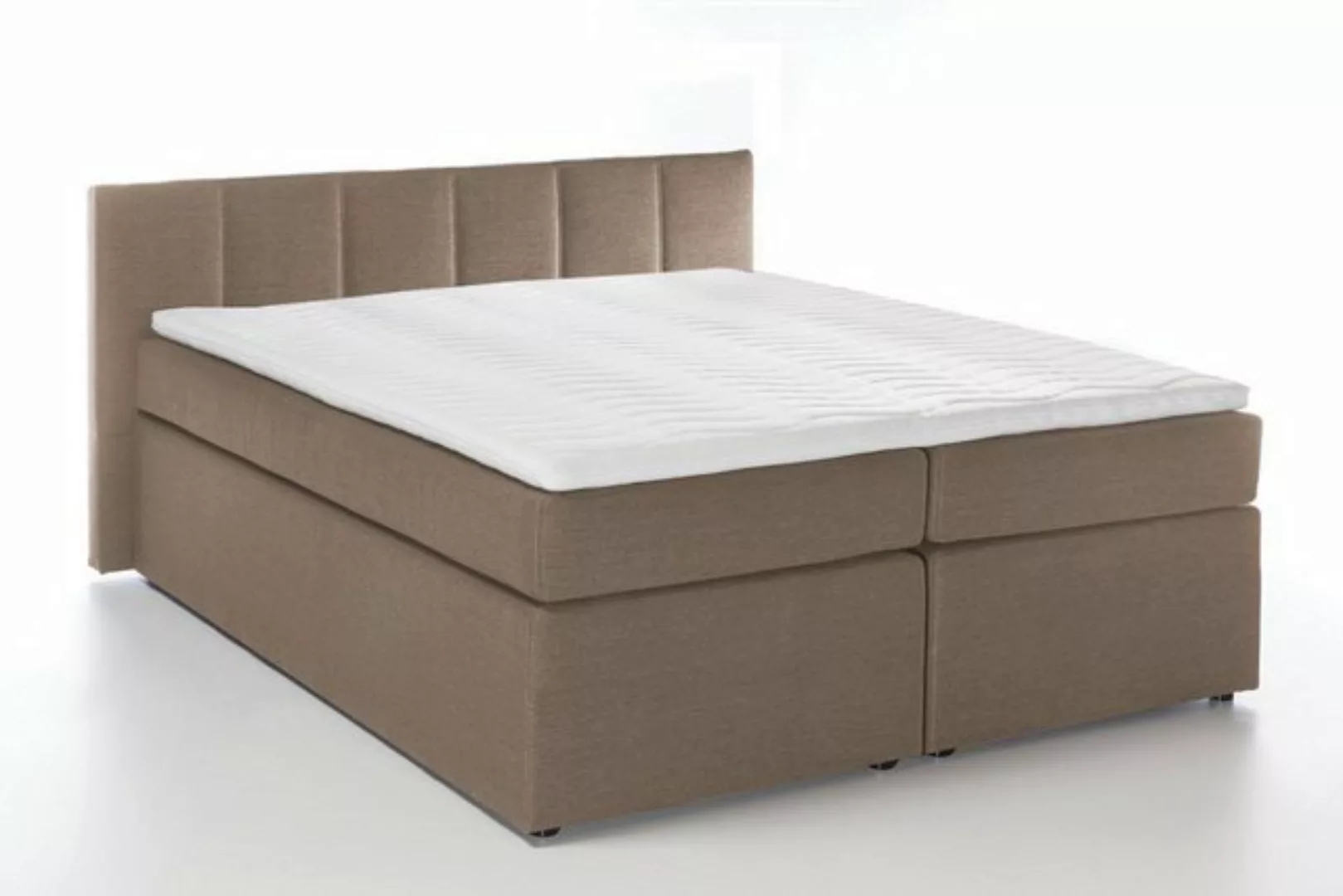 Möbelfreude Boxspringbett Boxspringbett Bea mit niedrigem Kopfteil Beige... günstig online kaufen