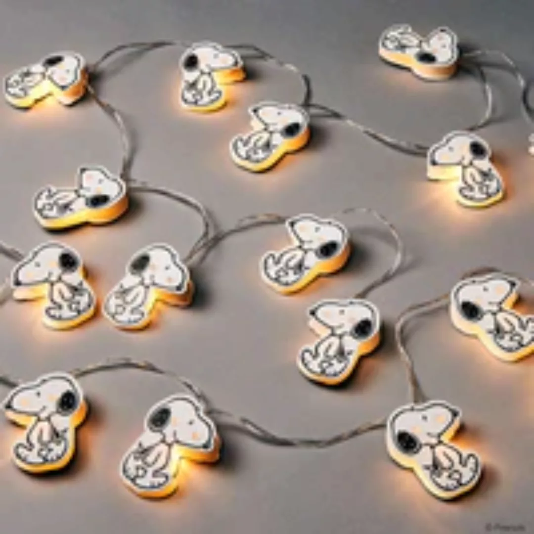 PEANUTS LED-Lichterkette Snoopy 20 Lichter mit USB-Batteriefach günstig online kaufen