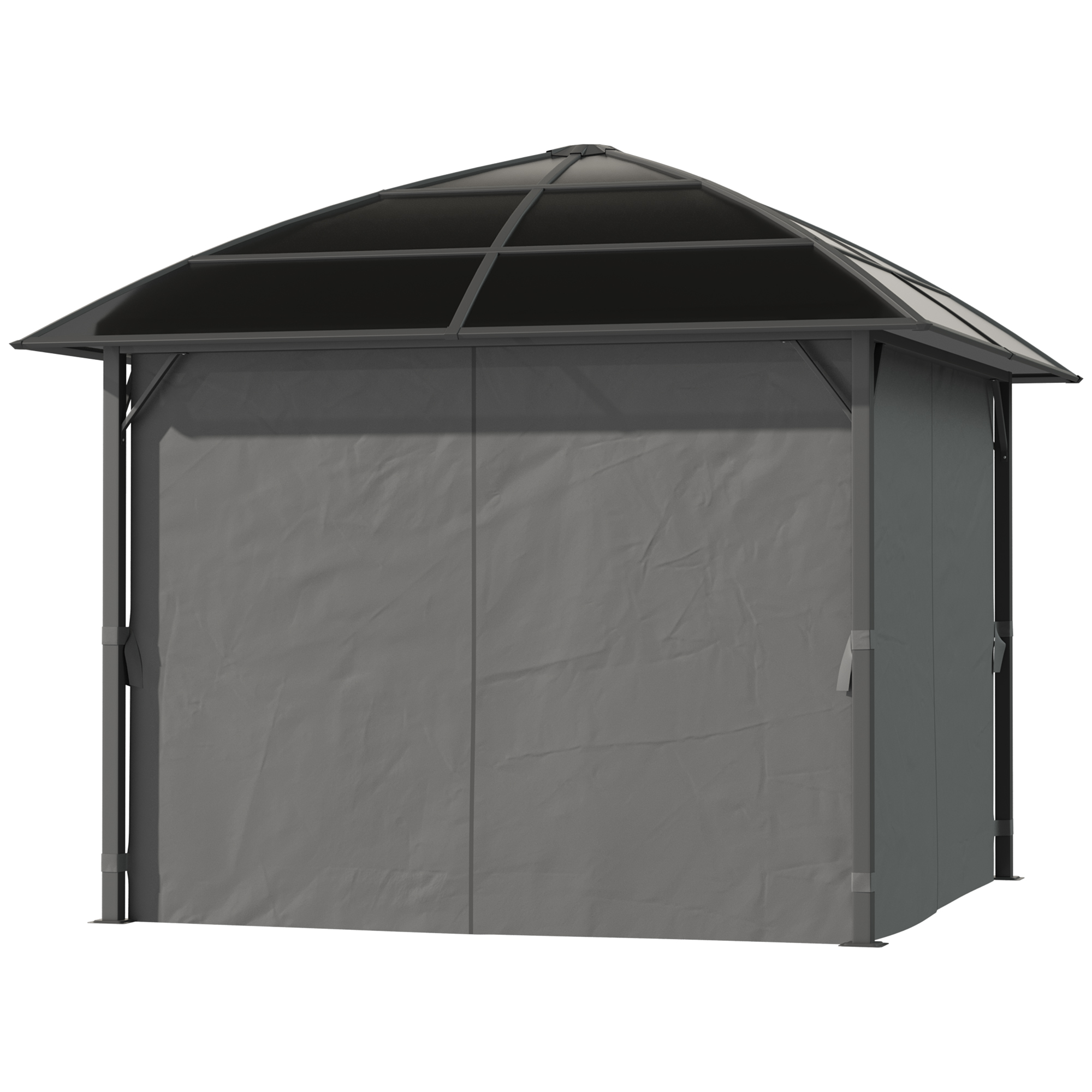 Outsunny Gartenpavillon Pavillon 3 x 3 m Aluminiumstruktur Polycarbonat Dac günstig online kaufen