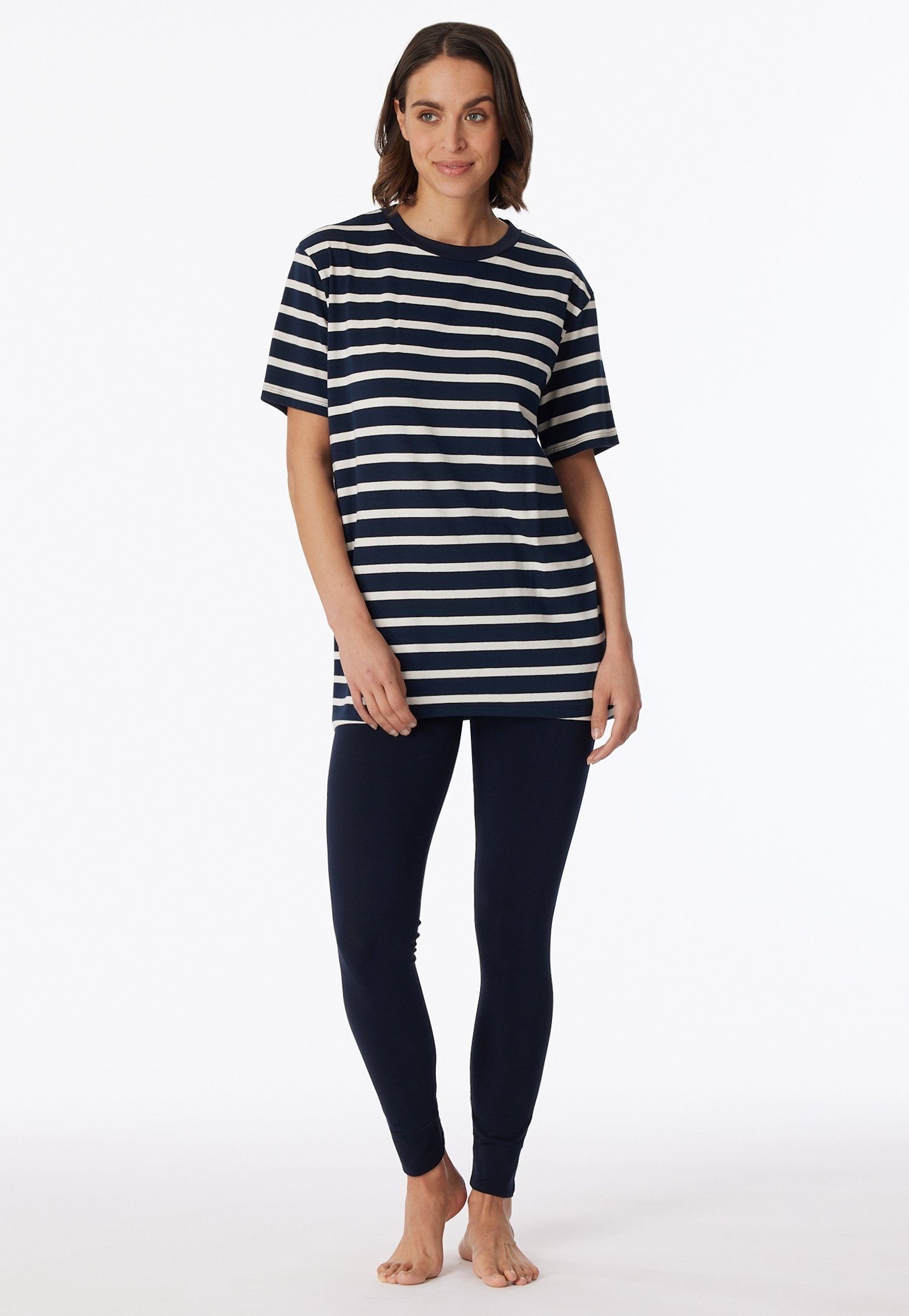 Schiesser Schlafanzug ""Casual Essentials"", (2 tlg.), mit längerem Schnitt günstig online kaufen