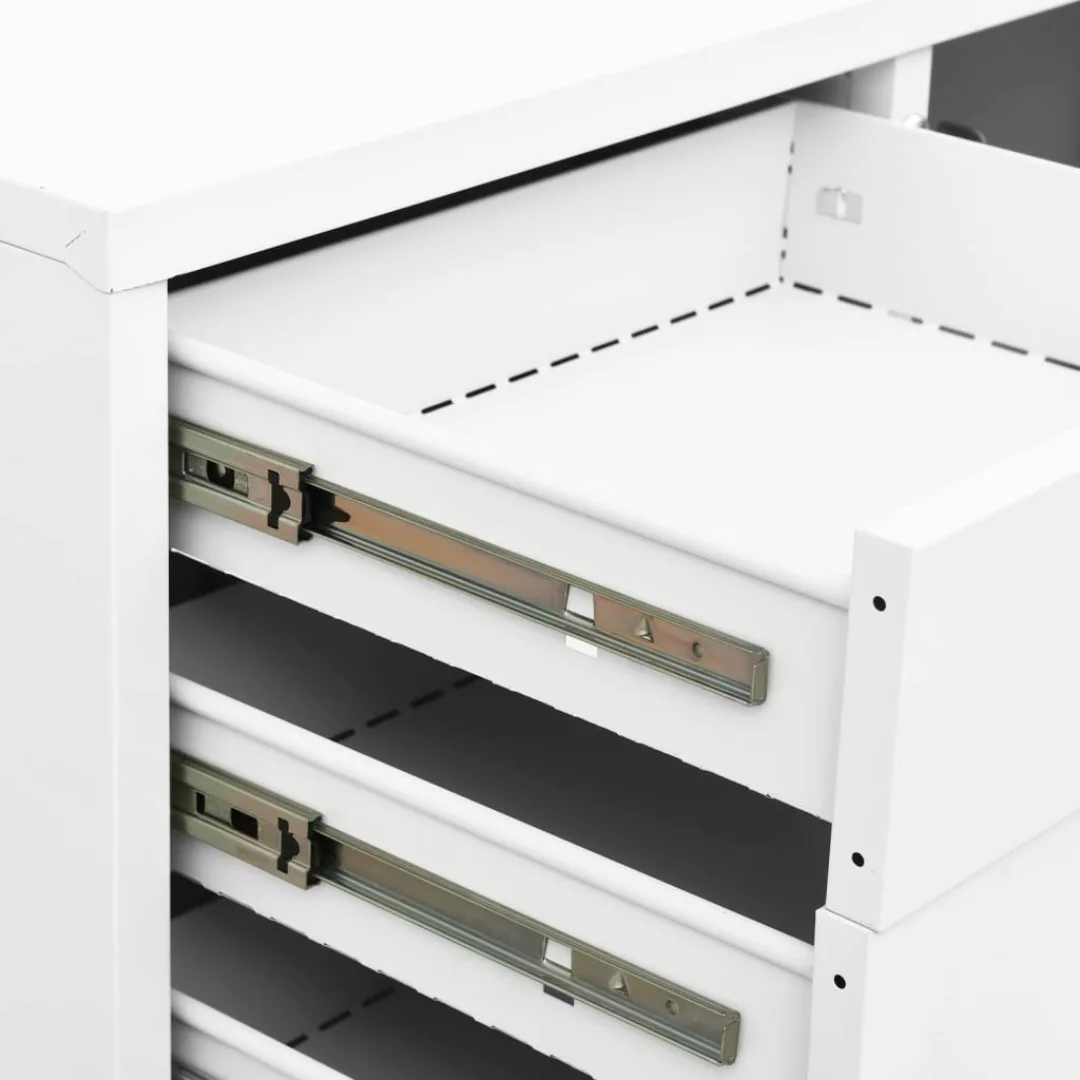 Büroschrank Weiß 90x40x102 Cm Stahl günstig online kaufen